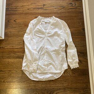 White Button Down with Frill
